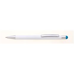 Hliníkové kuličkové pero RONA,stejná barva gravíru a stylusu