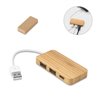 MOSER. HUB se 2 porty USB-A a 1 portem USB-C z bambusu