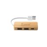 MOSER. HUB se 2 porty USB-A a 1 portem USB-C z bambusu