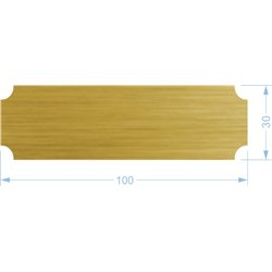 Štítek 100 x 30 verze 1 zlatý / černý text