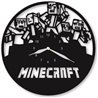 Nástěnné hodiny - Minecraft - černé