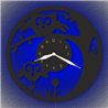 Nástěnné hodiny - Sovičky - černé s LED podsvícením