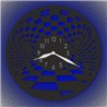 Nástěnné hodiny - 3D iluze - černé s LED podsvícením