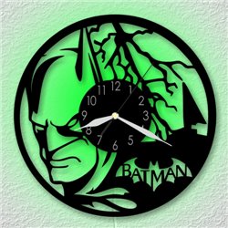 Nástěnné hodiny - Batman - černé s LED podsvícením