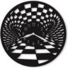 Nástěnné hodiny - 3D iluze - černé