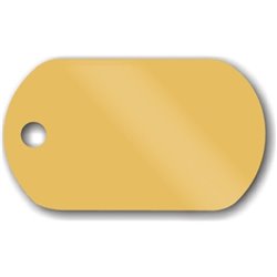 PSÍ ZNÁMKA - saténově zlatá (30x50mm, 1mm)
