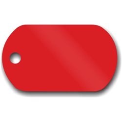 PSÍ ZNÁMKA - saténově červená (30x50mm, 1mm)