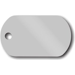 PSÍ ZNÁMKA - saténově stříbrná (30x50mm, 1mm)